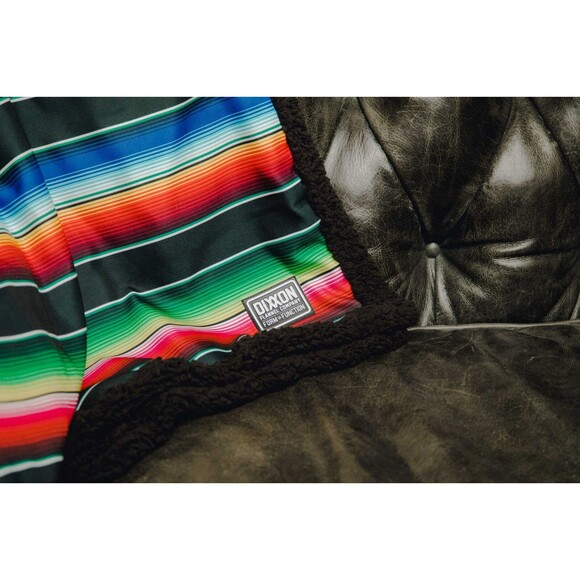 DIXXON Flannel Low Low Serape Style Sherpa Blanket Brand New Sealed Package - Picture 2 of 3